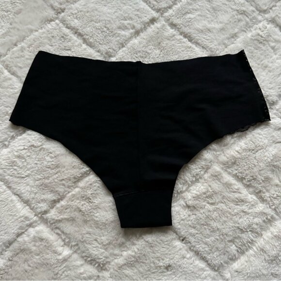 Victoria's Secret PINK | Black Seamless No Show Cheekster Panties | Size Medium - Picture 8 of 13
